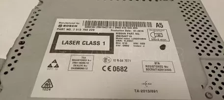 Μονάδα Πολυμέσων Radio CD GPS από Nissan Qashqai - 7513750220 