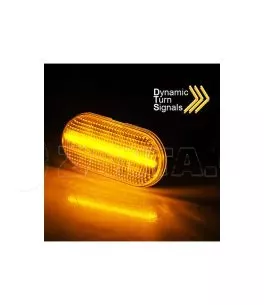 Πλαϊνά Φλας Φτερού Για Smart / Renault / Nissan / Opel / Dacia Led Dynamic White 2 Τεμάχια 