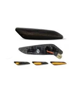 Πλαϊνά Φλας Φτερού Για Alfa Romeo 147 05-10 / 156 97-03 / Fiat Tipo 15+ Smoke Led Dynamic 2 Τεμάχια 