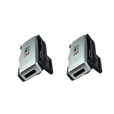 Στοπ Ζώνης Ασφαλείας Ασημί Type-R TR-2538 Ζευγάρι 2 Τεμάχια 