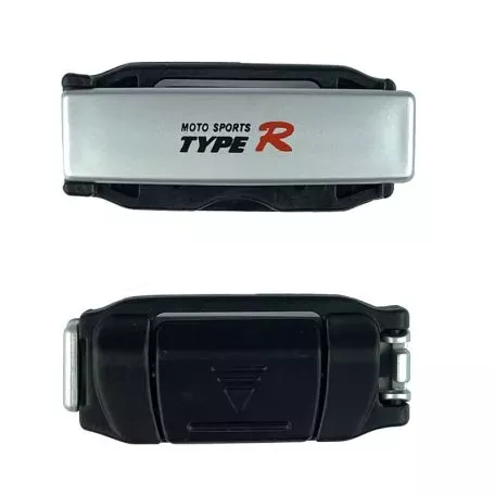Στοπ Ζώνης Ασφαλείας Ασημί Type-R TR-2538 Ζευγάρι 2 Τεμάχια 