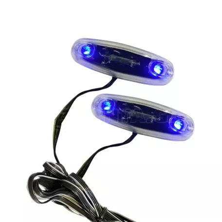Διακοσμητικός Φωτισμός "Led & Strobo Flashing" TR-6219 Μπλε 2 Led & 1 Strobo 2 Τεμάχια 