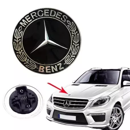 Σήμα Τάπα Καπό Για Mercedes-Benz 57mm Μαύρο 
