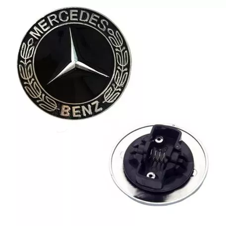 Σήμα Τάπα Καπό Για Mercedes-Benz 57mm Μαύρο 