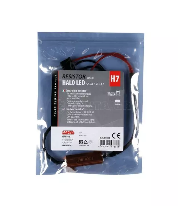 ΑΝΤΙΣΤΑΣΗ CAN-BUS ΓΙΑ HALO LED ΚΙΤ H7 9-32V SERIES 4-11 (ΑΝΤΙΣΤΑΣΗ- ΨΕΥΤΗΣ- CANCELLER) 1ΤΕΜ.