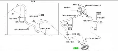 Αντλία νερού inverter από TOYOTA - G9040-52020 13518G253100 