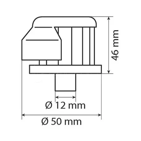 Lampa Mίνι Φίλτρο Αέρος 50x46mm (Διάμετρος 12mm) L0670.0 