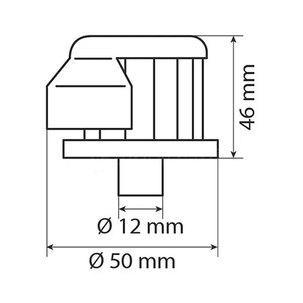 Lampa Mίνι Φίλτρο Αέρος 50x46mm (Διάμετρος 12mm) L0670.0