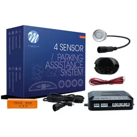 M-tech ΣΥΣΤΗΜΑ ΠΑΡΚΑΡΙΣΜΑΤΟΣ 4 ΜΑΤΙΑ 12V ΑΣΗΜΙ ΜΕ BUZZER ΜΕ ΔΙΑΙΡΟΥΜΕΝΟΥΣ ΑΙΣΘΗΤΗΡΕΣ 21,5mm CP6S/MT
