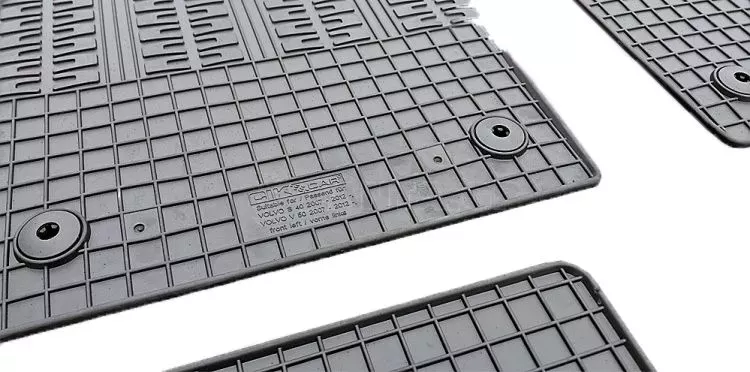 Cik ΜΑΡΚΕ ΠΑΤΑΚΙΑ ΣΕ ΣΚΑΦΗ ΛΑΣΤΙΧΟ ΓΙΑ VOLVO V50 2007-2012 / S40 2007-2013 ΣΕ ΜΑΥΡΟ ΧΡΩΜΑ ΜΕ ΚΟΥΜΠΩΜΑΤΑ CIK - 4 ΤΕΜ. RM.VO.0003/CK