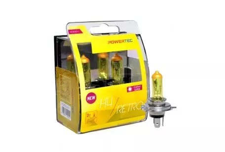 M-tech H4 12V 60/55W P43t POWERTEC RETRO (ΚΙΤΡΙΝΕΣ ΛΑΜΠΕΣ) 2ΤΕΜ. PTZRT4-DUO/MT 