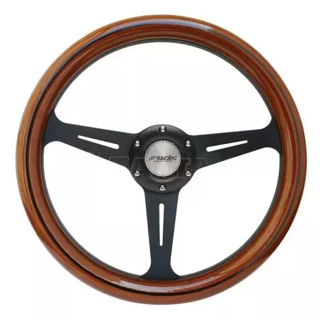 Simoni Racing ΤΙΜΟΝΙ FUTA35 ΞΥΛΙΝΟ/ΜΑΥΡΟ ΤΡΙΑΚΤΙΝΟ ΔΙΑΜΕΤΡΟΣ 350mm ΠΑΧΟΣ 95mm SIMONI RACING - 1 ΤΕΜ. SRFUTA35 