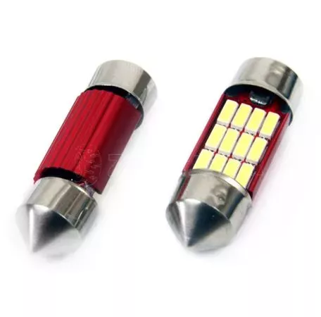 AMIO ΛΑΜΠΑΚΙΑ ΠΛΑΦΟΝΙΕΡΑΣ 31mm 12V 5.600K 12xSMD 4014 LED CAN-BUS  AMIO - 2 ΤΕΜ. 01631/AM 