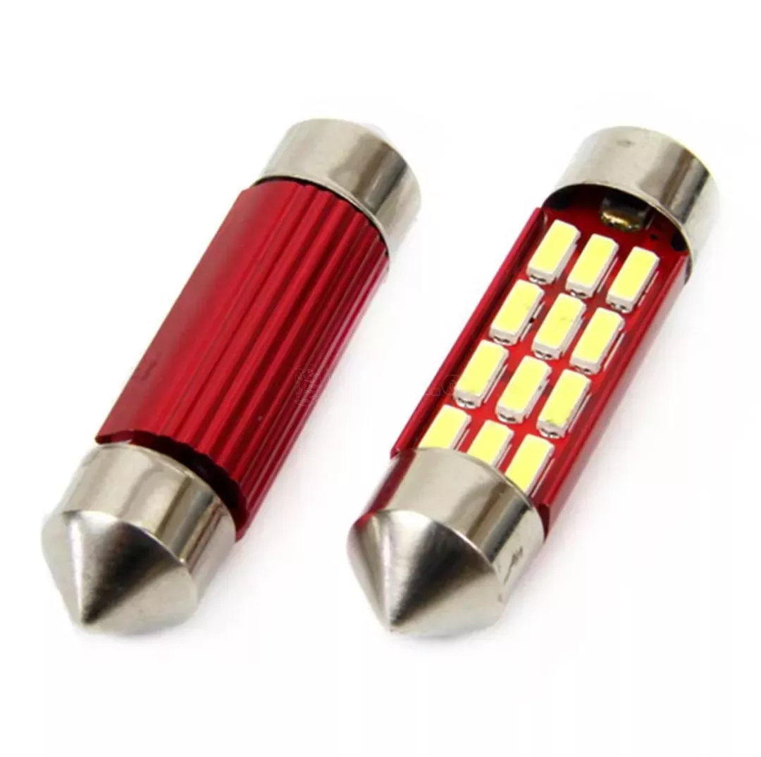 AMIO ΛΑΜΠΑΚΙΑ ΠΛΑΦΟΝΙΕΡΑΣ 36mm 12V 5.600K 12xSMD 4014 LED CAN-BUS AMIO - 2 ΤΕΜ. 01632/AM