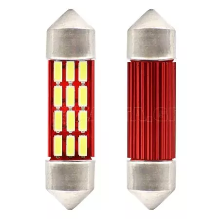 AMIO ΛΑΜΠΑΚΙΑ ΠΛΑΦΟΝΙΕΡΑΣ 39mm 12V 5.600K 16xSMD 4014 LED CAN-BUS  AMIO - 2 ΤΕΜ. 01633/AM 