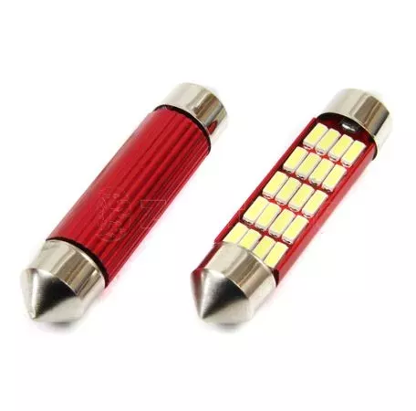 AMIO ΛΑΜΠΑΚΙΑ ΠΛΑΦΟΝΙΕΡΑΣ 41mm 12V 5.600K 20xSMD 4014 LED CAN-BUS  AMIO - 2 ΤΕΜ. 01634/AM 