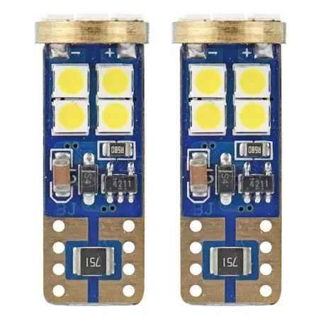 AMIO T10 12V W2,1x9,5d ΛΕΥΚΟ 5.600K 12SMDx2835​ AMIO - 2 ΤΕΜ. 01636/AM 
