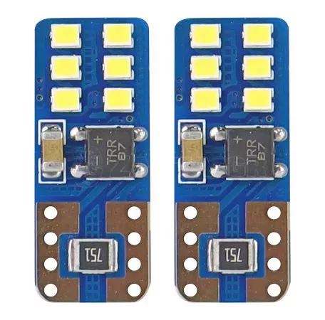 AMIO T10 12V W2,1x9,5d ΛΕΥΚΟ 5.600K 12SMDx2016​ AMIO - 2 ΤΕΜ. 01638/AM 