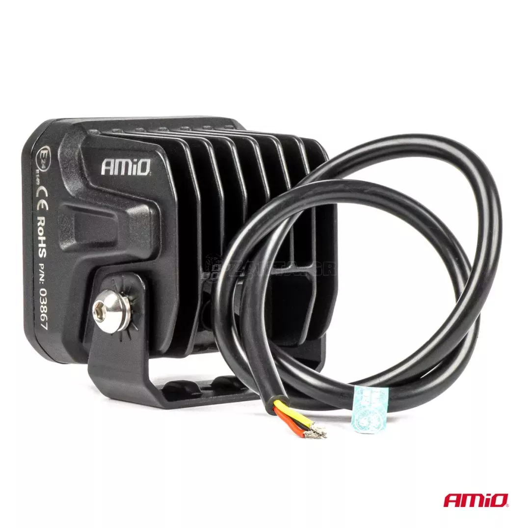 AMIO ΠΡΟΒΟΛΕΑΣ ΟΔΗΓΗΣΗΣ LED PRO IP67 10-30V 18W ΤΕΤΡΑΓΩΝΟΣ 82x78x76mm ΑΜΙΟ - 1 ΤΕΜ. 03867/AM