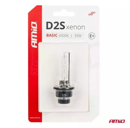AMIO ΑΝΤΑΛΛΑΚΤΙΚΗ ΛΑΜΠΑ ΧΕΝΟΝ BASIC D2S 12V 4.300k 35W BLISTER CARD AMIO - 1 ΤΕΜ. 03860/AM 