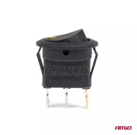 AMIO ΔΙΑΚΟΠΤΗΣ 12V ON/OFF ΣΤΡΟΓΓΥΛΟΣ ΜΕ 3 ΕΠΑΦΕΣ ΚΙΤΡΙΝΟ LED AMIO - 1 τεμ. 03962/AM 