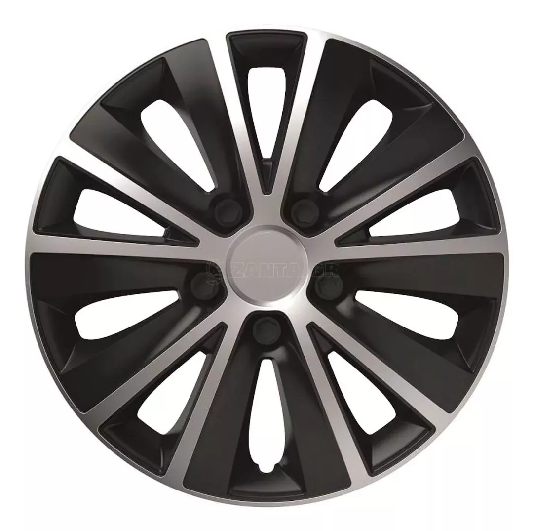 AMIO ΤΑΣΙΑ 14" RAPIDE NC SILVER BLACK (ΜΕ ΔΙΑΜΕΤΡΟ ΓΙΑ ΣΗΜΑ 7,2cm) - ΣΕΤ 4ΤΕΜ ΣΕ ΚΟΥΤΙ 1171/AM
