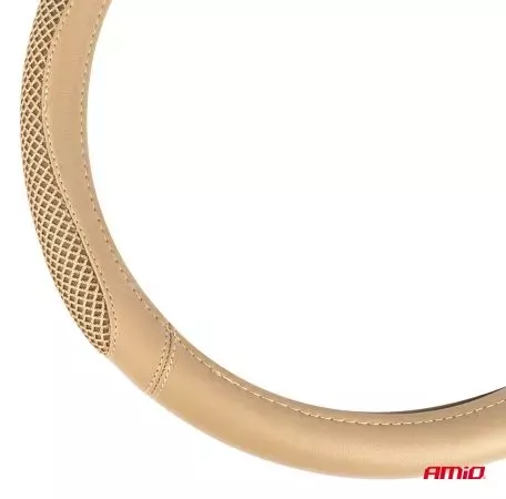AMIO ΚΑΛΥΜΜΑ ΤΙΜΟΝΙΟΥ SWC-61 (M) 37>39cm ΜΠΕΖ ΜΕ ΤΡΥΠΗΤΟ ΣΧΕΔΙΟ ΣΤΑ ΠΛΑΙΝΑ AMIO - 1 ΤΕΜ. 04171/AM