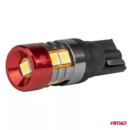 AMIO ΛΑΜΠΑΚΙΑ LED T10 W5W 12V/24V LED CAN-BUS 9xSMD 3030 ΛΕΥΚΟ ΦΩΣ 5.500K (ΣΕ ΧΡΩΜΑ ΚΟΚΚΙΝΟ-ΜΑΥΡΟ) AMIO - 2 ΤΕΜ. 04242/AM 