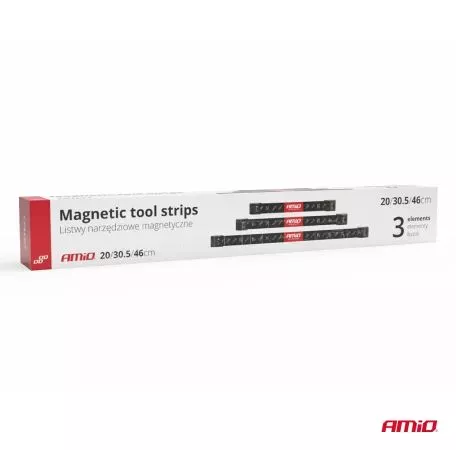 AMIO ΜΑΓΝΗΤΙΚΗ ΒΑΣΗ ΤΟΙΧΟΥ ΣΤΕΡΕΩΣΗΣ ΕΡΓΑΛΕΙΩΝ ΣΕ 3 ΛΩΡΙΔΕΣ 1x20cm/1x30,5cm/1x46cm AMIO - ΣΕΤ 3 ΤΕΜ.  04263/AM 
