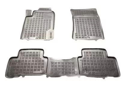 Λαστιχένια πατάκια Rezaw Plast για SSANGYONG Rexton (2012-2017) τύπου σκαφάκι - 3τμχ. 