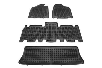 Λαστιχένια πατάκια Rezaw Plast για KIA Carnival II (2005-2014) - 7 θέσιο - τύπου σκαφάκι - 4τμχ. 