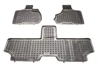 Λαστιχένια πατάκια Rezaw Plast για CHRYSLER Voyager IV (2001-2007) - 5-7-seater version - τύπου σκαφάκι - πρώτη και δεύτερη σειρά καθησμάτων - 3τμχ. 