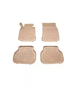 Λαστιχένια πατάκια Rezaw Plast για BMW σειρά 5 E39 (1996-2003) - τύπου σκαφάκι - μπεζ - 4τμχ. 