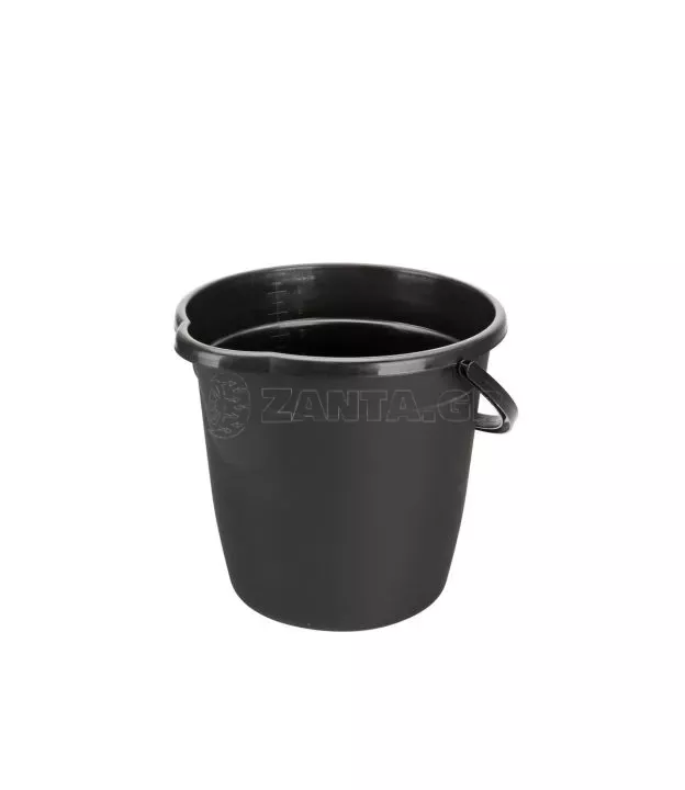ΚΟΥΒΑΣ ΠΛΑΣΤΙΚΟΣ ΜΕ ΧΕΡΟΥΛΙ BUCKY 10L ΜΑΥΡΟΣ LAMPA - 1 ΤΕΜ.