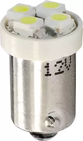 M-tech T4W 12V 0,96W BA9s (ΜΙΝΙΟΝ) LED 4xLED 3mm ΜΠΛΕ BLISTER 2ΤΕΜ. M-TECH LB013B/MT