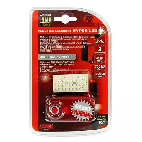Lampa ΠΑΝΕΛ 20SMD 24V 25x50mm (Κόκκινο) L9837.4 