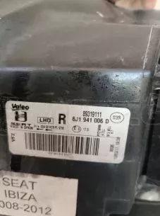 ΕΜΠΡΟΣ ΔΕΞΙΟ ΦΑΝΑΡΙ ΜΕ ΔΙΠΛΟ ΦΑΚΟ ΓΙΑ SEAT IBIZA '08-'12 ΚΩΔΙΚΟΣ 6J1941006D 