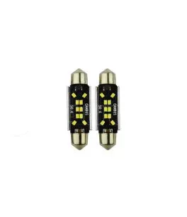 Λάμπες Led Σωληνωτές 41mm 10 Leds 12volt C5W Canbus Λευκό Φως Auto GS 600485 2 Τεμάχια 16947 