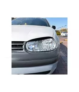 Φρυδάκια μπροστινών φαναριών μάυρα για VW Golf MK4 (1997-200)  μαύρα 2τεμ. 