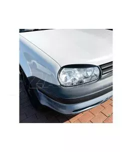 Φρυδάκια μπροστινών φαναριών μάυρα για VW Golf MK4 (1997-200)  μαύρα 2τεμ. 