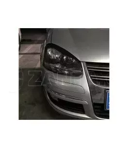 Φρυδάκια μπροστινών φαναριών μάυρα για  VW Golf MK5 2003-2008 2τεμ. 