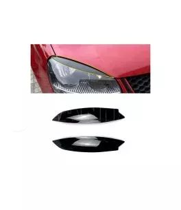 Φρυδάκια μπροστινών φαναριών μάυρα για  VW Golf MK5 2003-2008 2τεμ. 