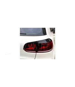 Φρυδάκια πίσω φαναριών μάυρα για Volkswagen Golf MK6 2008-2012 2τεμ. 