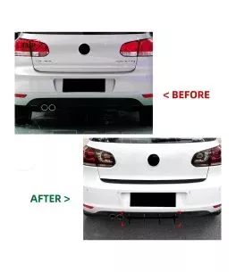 Diffuser πίσω προφυλακτήρα για VW Golf MK6 Standard 2008-2012 