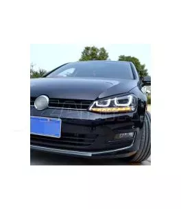 Φρυδάκια μπροστινών φαναριών μάυρα για Volkswagen Golf MK7 2013-2019 2τεμ. 