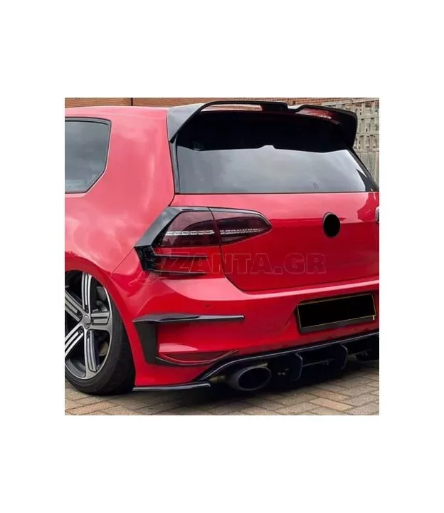 Φρυδάκια "σημαίες" πίσω φαναριών μάυρα για Volkswagen Golf MK7 Rear Light Flag 2013-2016 2τεμ.