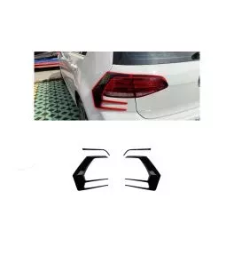 Φρυδάκια "σημαίες" πίσω φαναριών μάυρα για Volkswagen Golf MK7.5 2017-2019 2τεμ. 