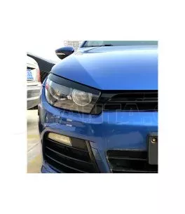 Φρυδάκια μπροστινών φαναριών μάυρα για VW Scirocco 2009-2017 2τεμ 