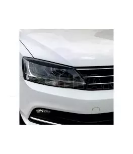 Φρυδάκια μπροστινών φαναριών μάυρα για VW Jetta MK6 2011-2017 2τεμ. 