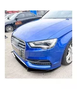 Splitter μπροστινού προφυλακτήρα μαύρο γυαλιστερό για Audi S3 8V Pre-facelift 2013-2016 
